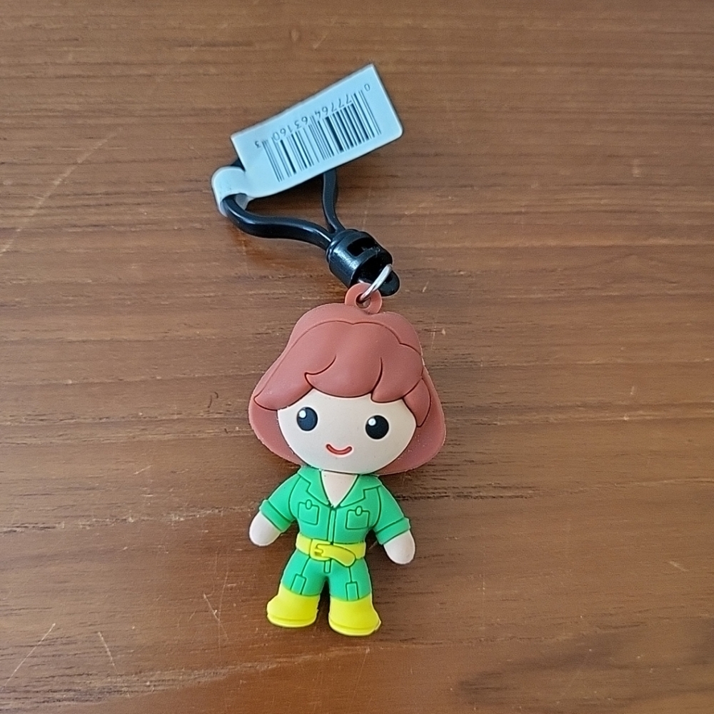 Green April O'Neal Teenage Mutant Ninja Turtles Blind Bag Series 1 Keychain Clip